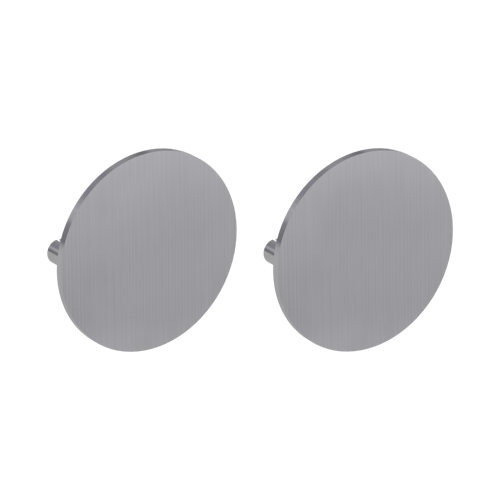 Griffwerk PIATTA -Edelstahl matt Rosettenpaar rund -Klebetechnik -Blind