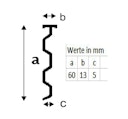 Aluminium Wandanschlussprofil