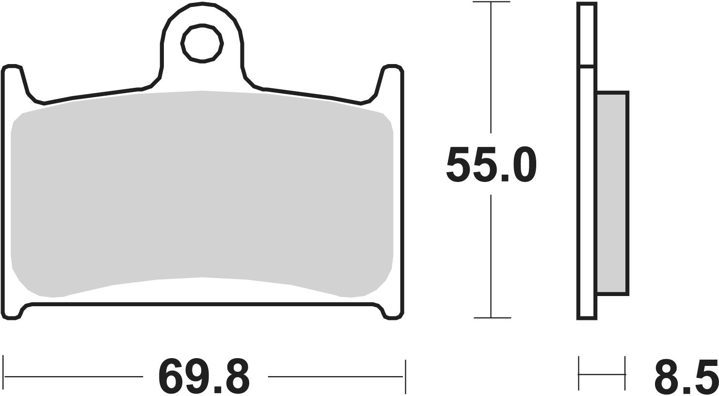 SBS Bremsbelag 624DC Road Racing Dual Carbon