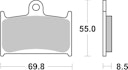 Vorschaubild SBS Bremsbelag 624DC Road Racing Dual Carbon