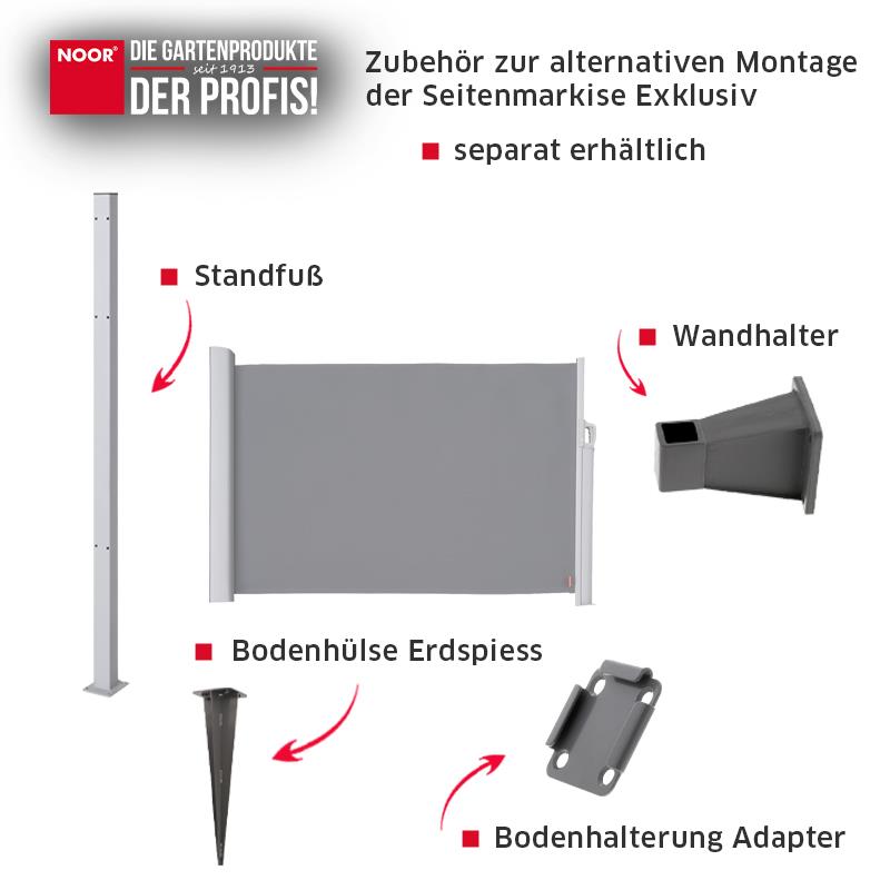Thumbnail - Noor Standpfosten für Seitenmarkise Exklusiv