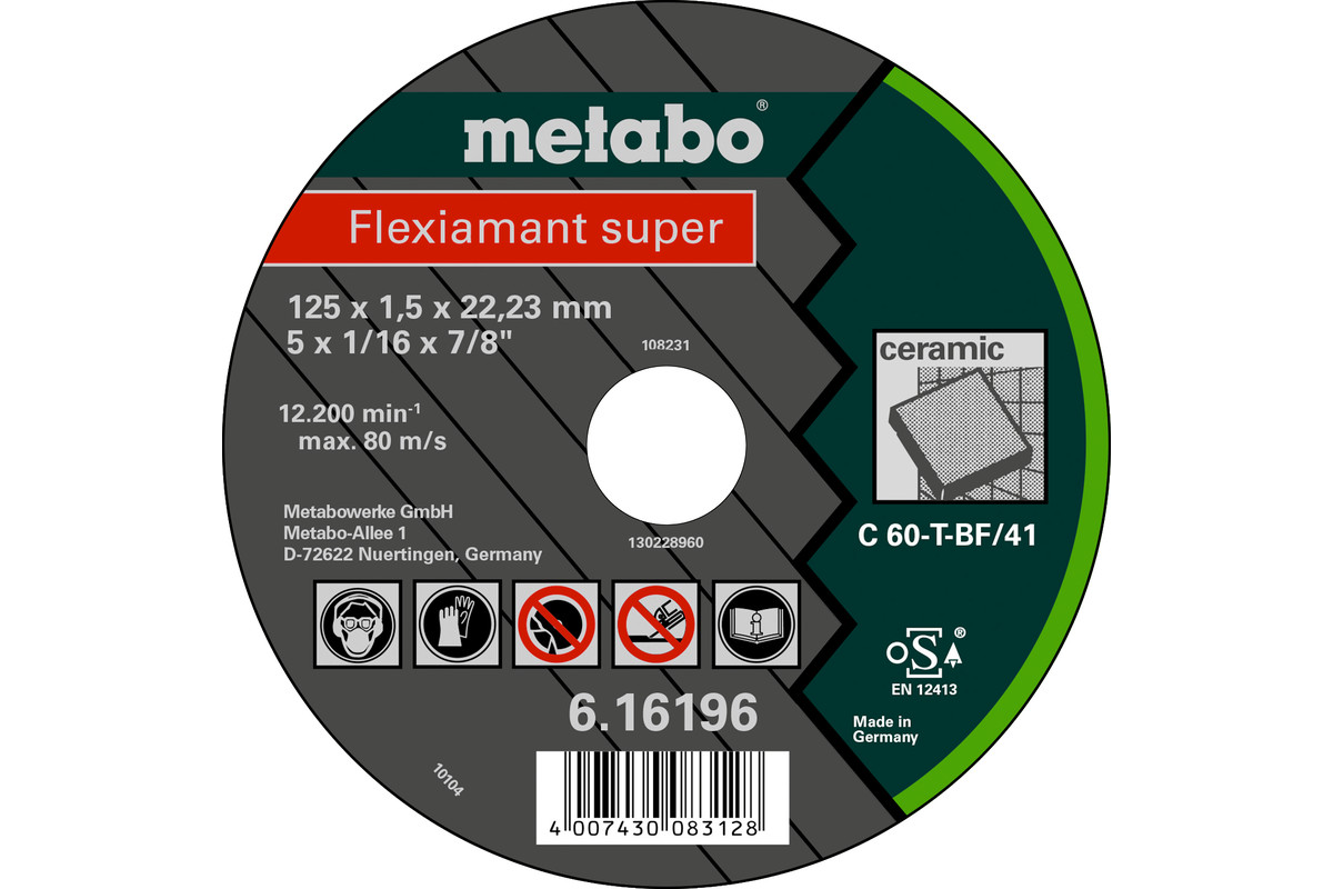 Metabo Flexiamant super 115x1,5x22,2 KeramikTrennscheibegerade Ausführung