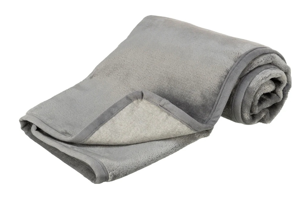 TRIXIE Decke Levy, Plüsch, 140 × 90 cm, grau
