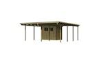 Vorschaubild Karibu Doppelcarport Eco 2 mit integriertem Abstellraum klein - kesseldruckimprägniert
