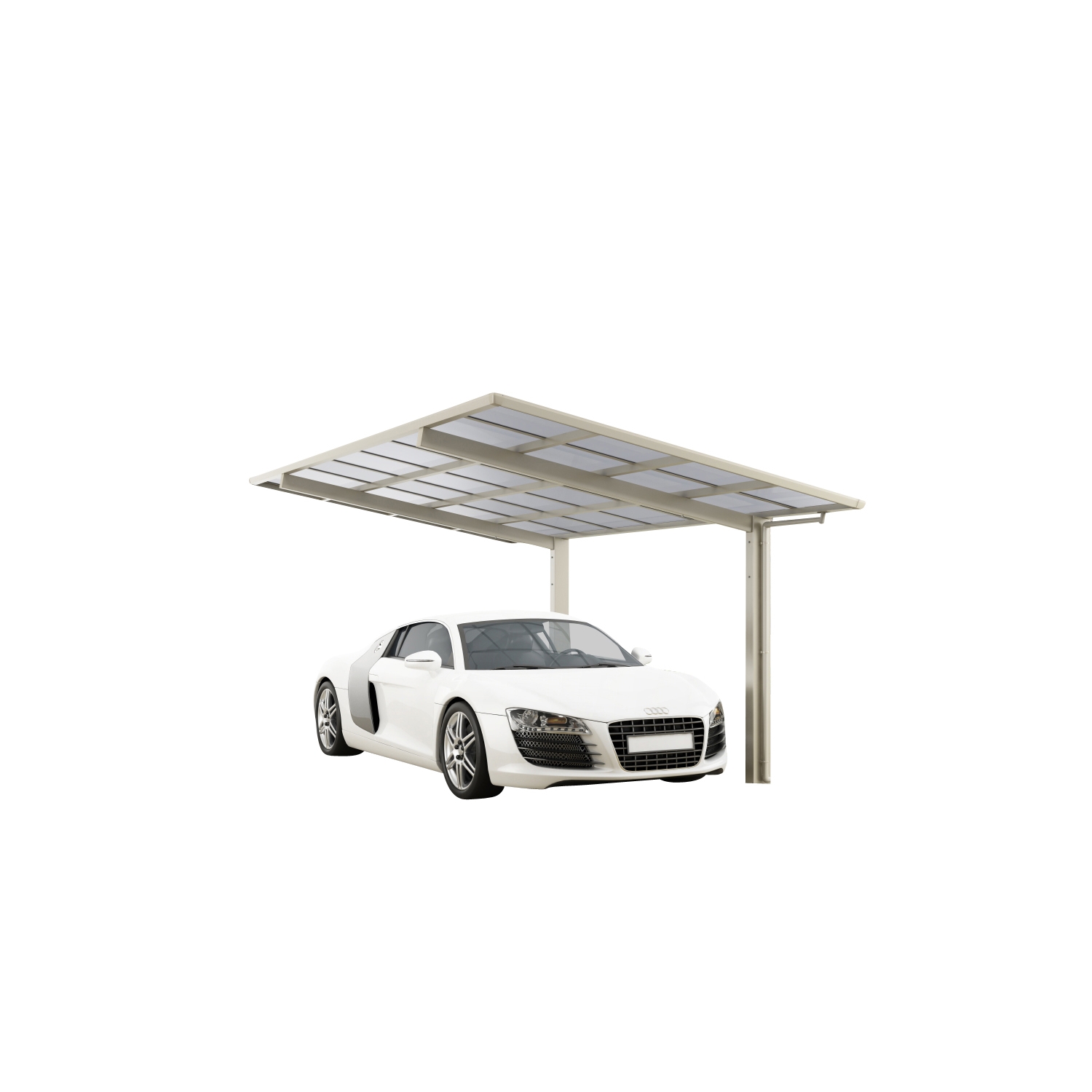 Thumbnail - Ximax Carport Linea Typ 80 495 x 243 cm-Edelstahl-Look