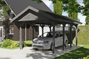 Vorschaubild Skan Holz Wallgau - Satteldach Einzelcarport Breite 380 cm