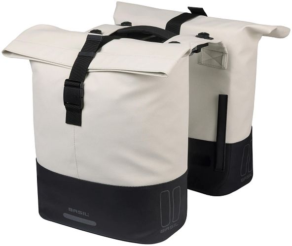 Basil Doppeltasche Cove schwarz, beige