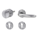 Vorschaubild GRIFFWERK Wechselgarnitur ULMER GRIFF PROF Schraubtechnik GK4 Rosetten rund Knopf R2 Edelstahl matt R