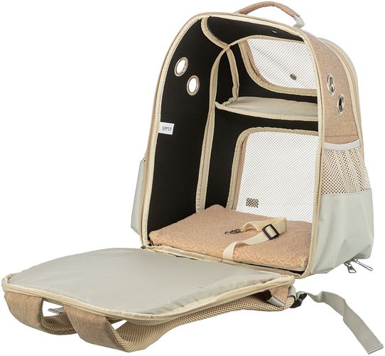 TRIXIE Rucksack Willow, 38 × 25 × 45 cm, beige/braun