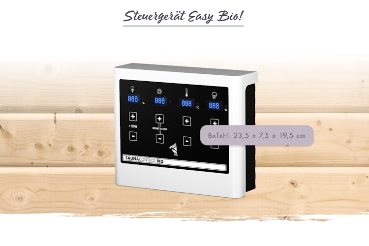 Karibu 9 kW Bio-Kombiofen Saunaofen anthrazit inkl. Steuergerät EASY weiß - Sparset