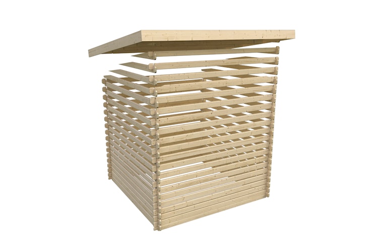 Karibu Woodfeeling Gartenhaus Bastrup 7 naturbelassen - 28 mm