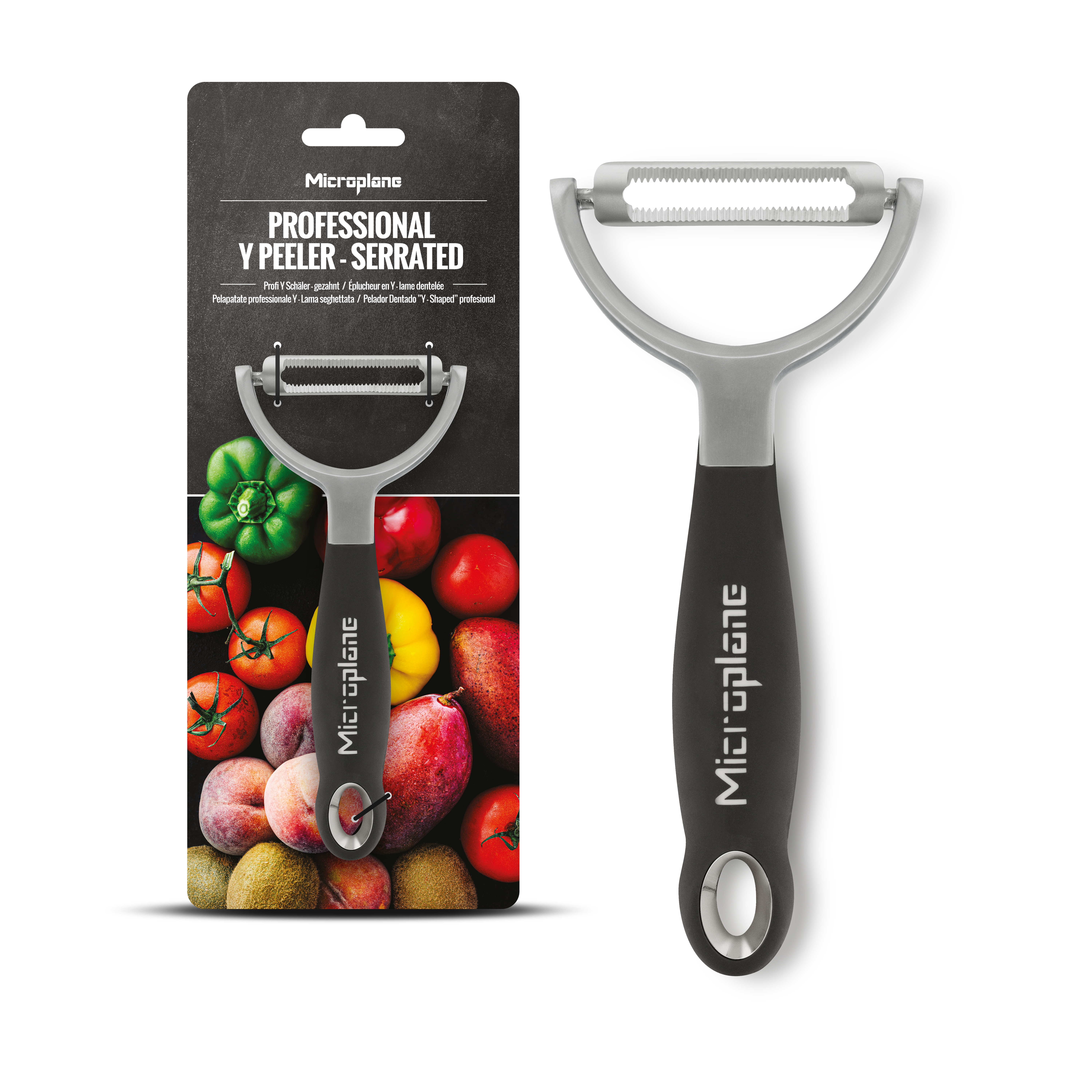 Microplane Profi Y-Schäler, gezahnt SPECIALTY Schwarz