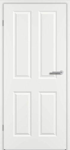 Prüm Stil-Zimmertürblatt ELEGANCE mit 4 Kassetten ELEGANCE CLASSIC CK4 RAL 9016 Weißlack TB CK4 RS RUKR