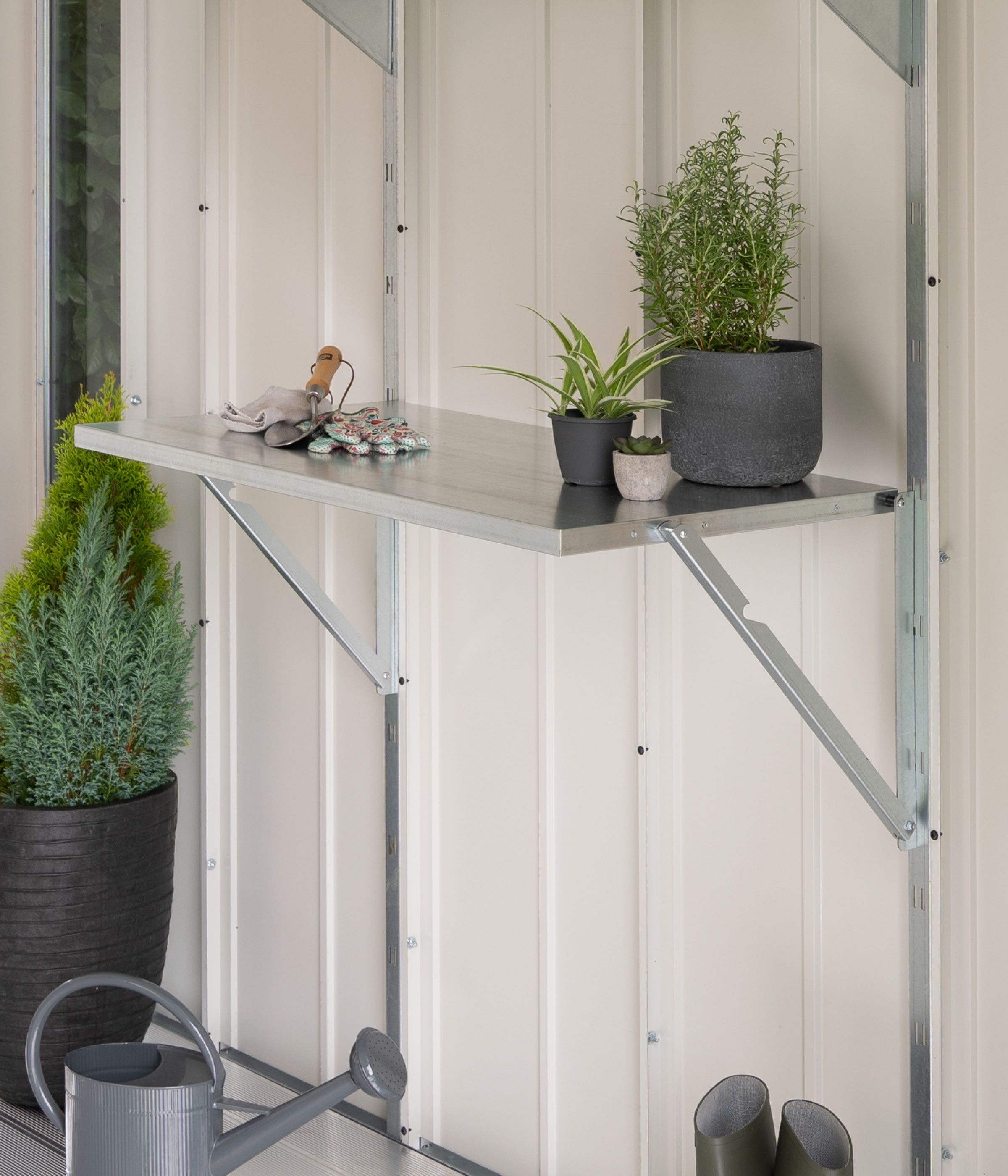 Hörmann Klapptisch lang für Gerätehaus Juno/Euroline 98 × 52 cm
