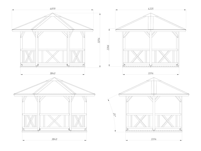 Palmako Pavillon Betty 9,9 m²