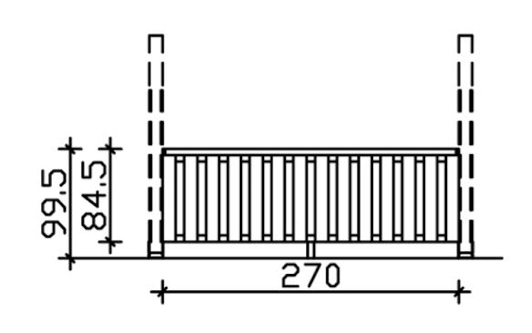 Skan Holz Brüstung Deckelschalung für Terrassenüberdachung Douglasie