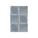 Vorschaubild Mollis Polsterpaneel Silbergrau  30x30 cm Dreieck