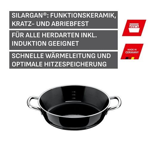 Silit Silargan® Professional Schmorpfanne, 24 cm, Black