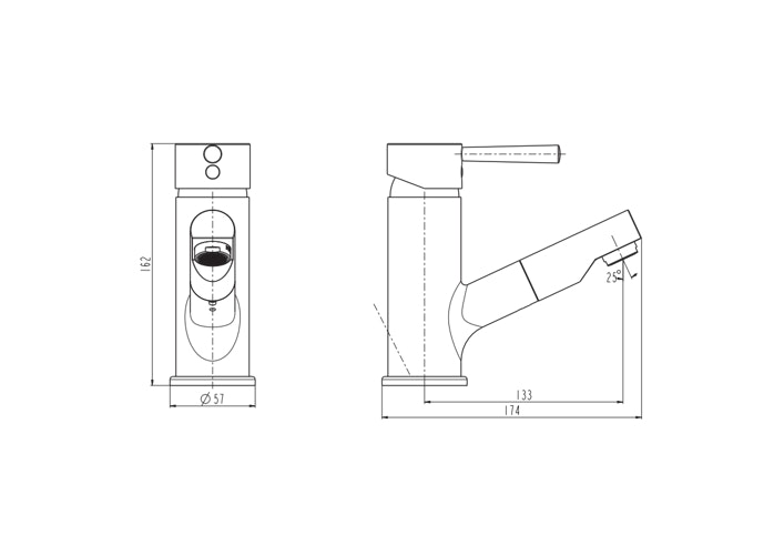 Design-Waschtischarmatur CORNWALL, Chrom
