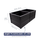 Vorschaubild KHW Hochbeet Demeter Größe XL - B 158 x T 82 x H 61 cm - 672 l