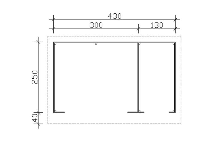 Skan Holz Gerätehaus Knut mit offenem Arbeitsbereich - 28 mm