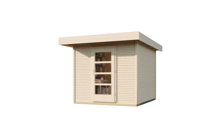 Weka Gartenhaus Designhaus wekaLine 172 mit Vordach (50 cm)