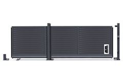 dz VIDUAL Slide Schiebetor Pure 100 x 20 mm Rhombusprofil - Durchblick nach obenZubehörbild