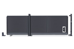 dz VIDUAL Slide Schiebetor Pure 100 x 20 mm Rhombusprofil - Durchblick nach oben