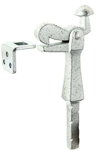 Alberts® Torfeststeller f.d.Befest.i.Boden,Grauguss,galv.blau verz.z.Einbetonieren,H191mm 