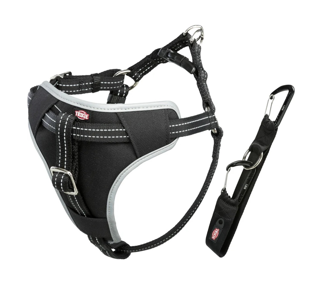 TRIXIE Auto-Geschirr Comfort, M: 50–65 cm/20 mm, schwarz