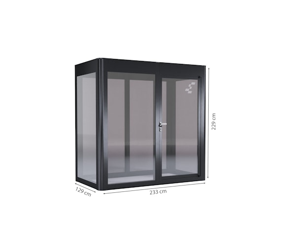 SunElements Design Gewächshaus/Sommergarten SunGarden Power mit 400 Wp PH-Dach 