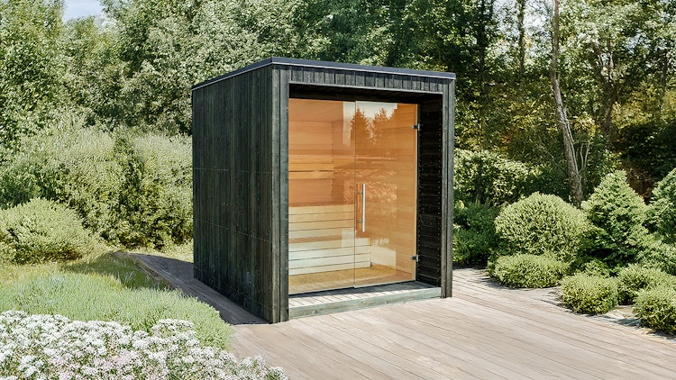 Weka Design Saunahaus Luua Cube - 175 mm (Lieferung vormontiert)