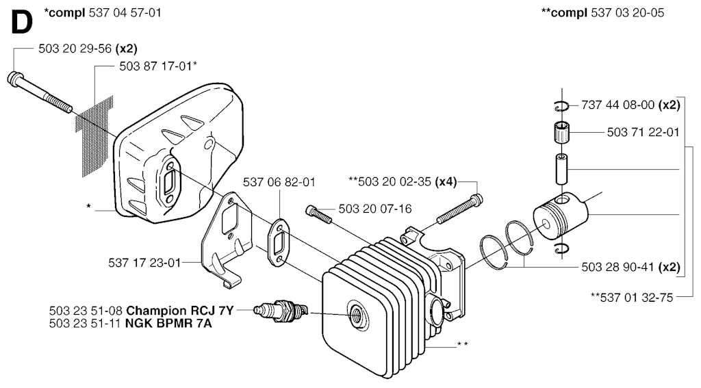 Explosionszeichnung Ersatzteile