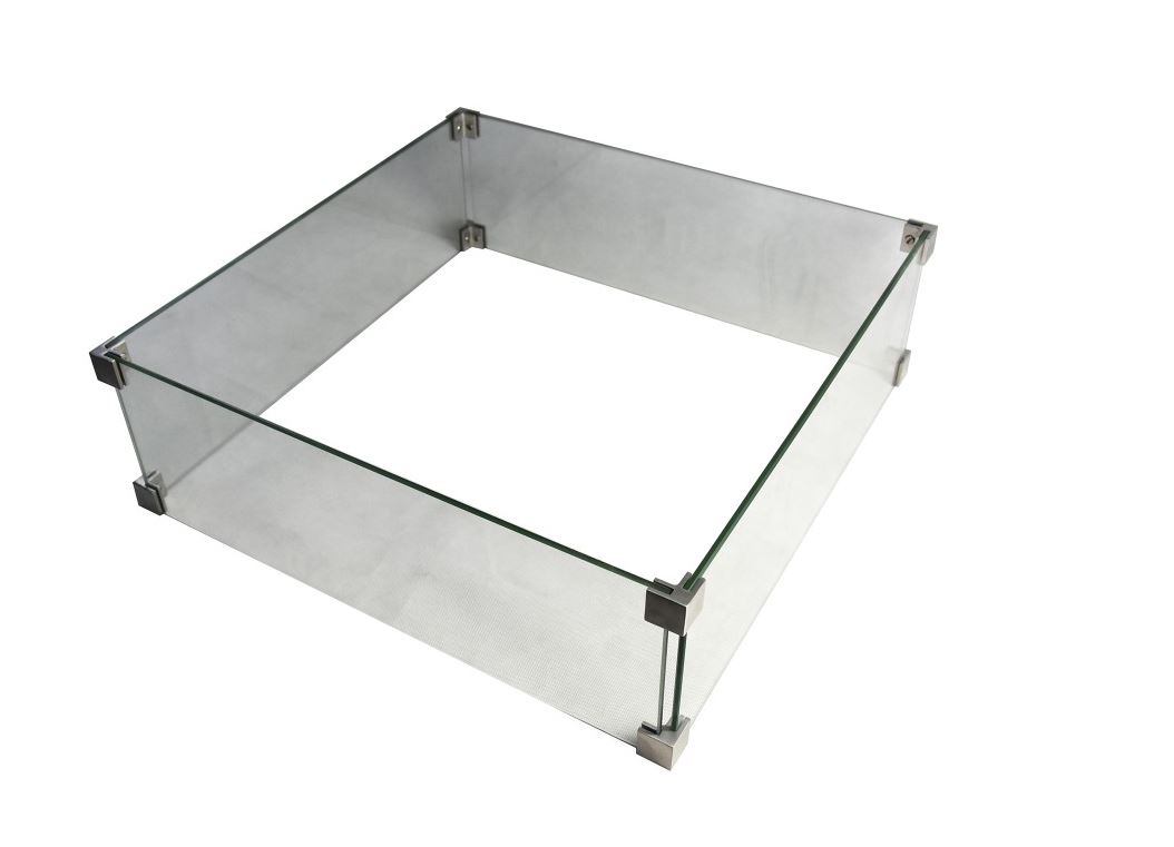 Gardenforma Feuerschutz Glasumrandung passend zu Gas Feuerstellen Montreal und Rova Bar