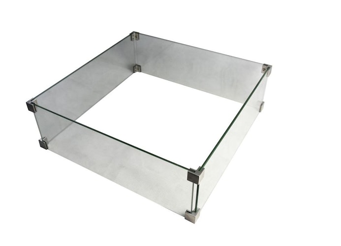 Gardenforma Feuerschutz Glasumrandung passend zu Gas Feuerstellen Raung, Colima, Itasy, Ridgefield, Wilson, Westport, Manhattan, Birmingham