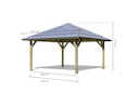 Vorschaubild Karibu 4-Eck Pavillon Holm 1 kesseldruckimprägniert