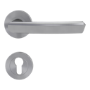 Vorschaubild Griffwerk Türgriff JETTE CRYSTAL K3 Schraubrosette-Edelstahl matt