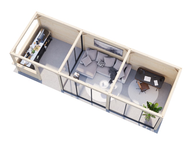 Palmako Carport/Pavillon Connect Lenna 24,9 m² Set 419 Slide