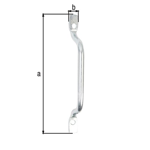 Alberts® Torgriff, Stahl roh, galvanisch blau verzinkt, Länge 159 mm, Breite 13 mm, FR 309558