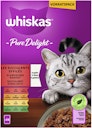 WHISKAS Pure Delight Klassiches Ragout in Gelee 24 x 85 Gramm Multipack Katzennassfutter