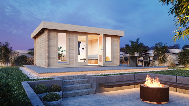 Wolff Finnhaus Gartenhaus Malmö 44-D isolierverglast