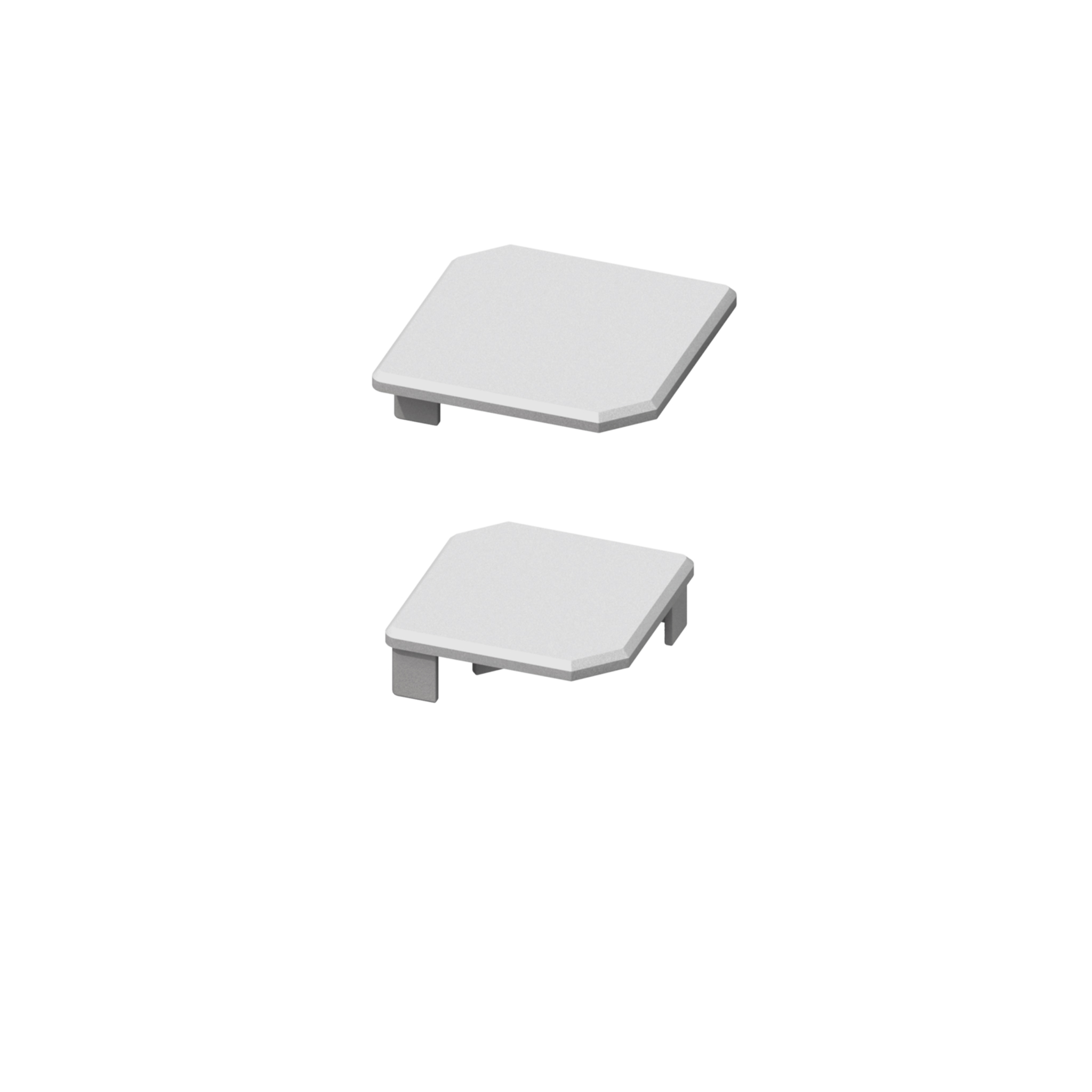 TraumGarten Ersatzteil: Pfostenkappen-Set für Eck-Klemmpfosten silber