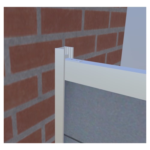 T&J Aluminium-Wandprofil inkl. Abstandshalter