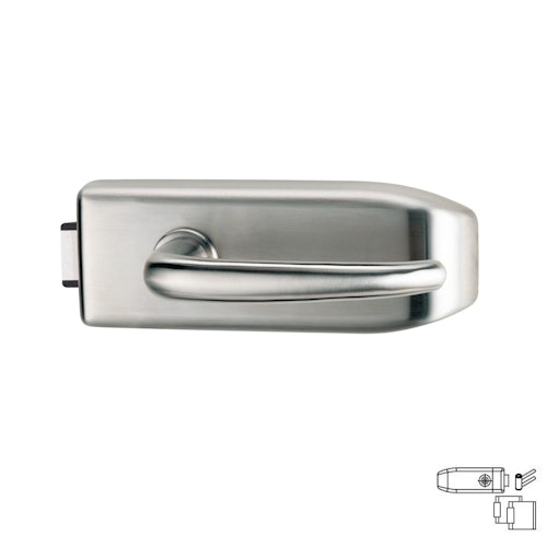 GRIFFWERK Ganzglastürbeschlagset CREATIVO 1.0-Edelstahl matt