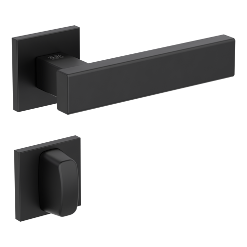 Griffwerk VAYA 200 CUBICO fast2fix Fast2Fix Rosetten eckig WC Graphitschwarz