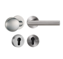 Vorschaubild Griffwerk LUCIA PROFESSIONAL Schraubtechnik -Edelstahl matt Schutzrosettengarnitur -Knopf R1 -PZ -Kombi-Innenrosettensatz rund