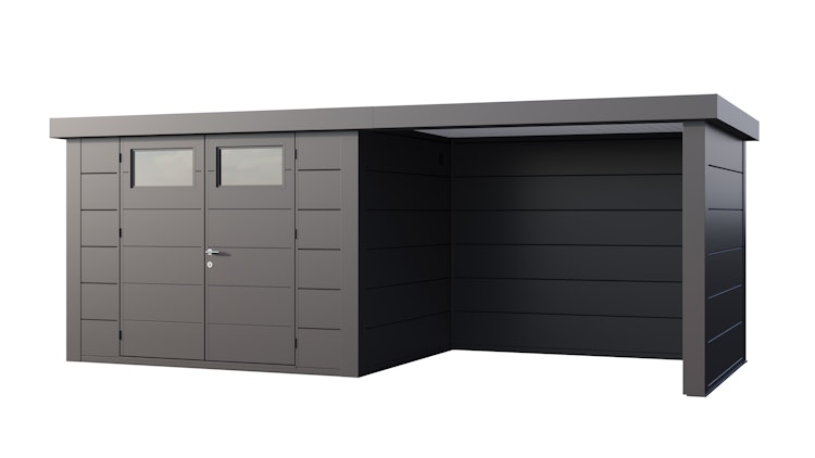 Telluria Metallgerätehaus Classico 3024 mit Lounge Anbau small