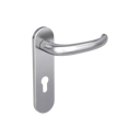 Vorschaubild Griffwerk ULMER GRIFF PROF | DESIGN MANUFAKTUR  FS Panik Edelstahl matt -Kurzschild-Garnitur geteilter Vierkant 9mm -Schraubt. -PZ -TS 38-50mm