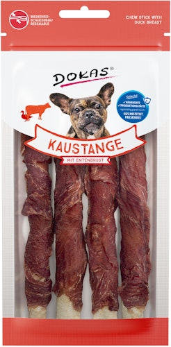 DOKAS Kaustange mit Entenbrust Hundesnack