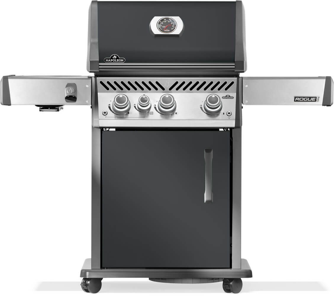 NAPOLEON Gasgrill Rogue Pro 425, SIZZLE ZONE Seitenbrenner, Charcoal Grau